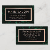 Dunkelgrüne Imitate Marmorstruktur Rahmentreue Visitenkarte (Vorne/Hinten)