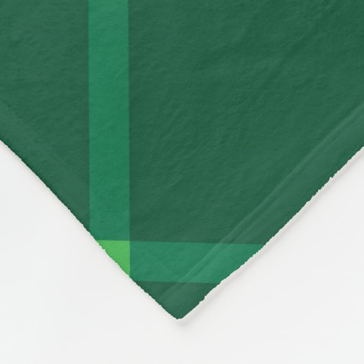 Dunkelgrüne karierte Weihnachtsfeier Fleecedecke (Ecke)