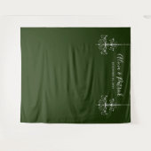 Dunkelgrüne Kronleuchter für Hochzeiten und Foto Wandteppich (Vorderseite (Horizontal))
