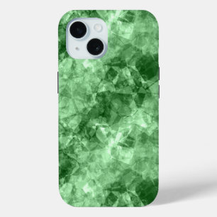 Dunkelgrüne Krummlinge iPhone 15 Hülle