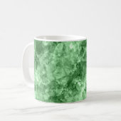 Dunkelgrüne Krummlinge Kaffeetasse (Vorderseite Links)