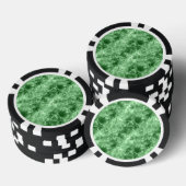 Dunkelgrüne Krummlinge Pokerchips (Stapel)