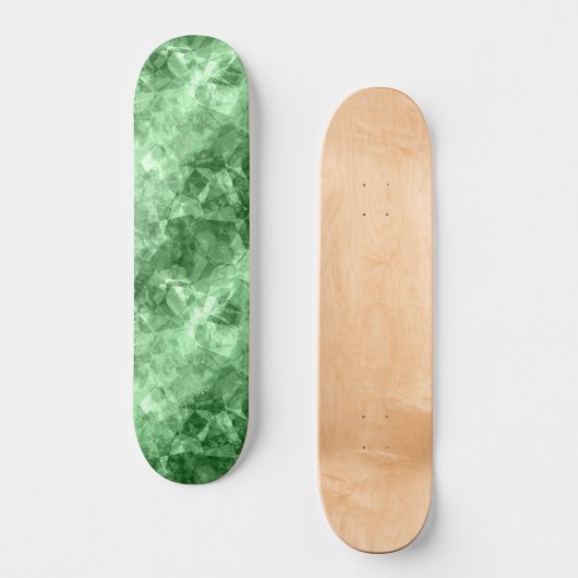 Dunkelgrüne Krummlinge Skateboard (Vorderseite)