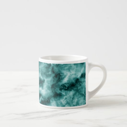 Dunkelgrüne Marmorbeschaffenheit Espressotasse (Rechts)