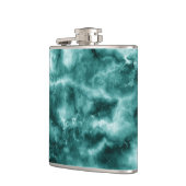 Dunkelgrüne Marmorbeschaffenheit Flachmann (Links)