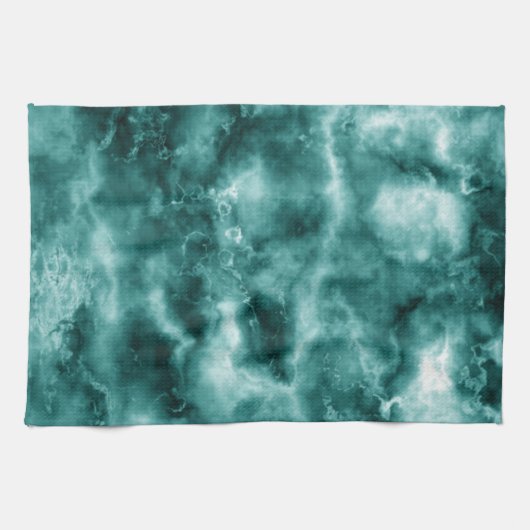 Dunkelgrüne Marmorbeschaffenheit Geschirrtuch (Horizontal)