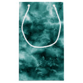 Dunkelgrüne Marmorbeschaffenheit Kleine Geschenktüte (Rückseite)