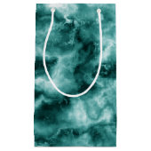 Dunkelgrüne Marmorbeschaffenheit Kleine Geschenktüte (Vorderseite)