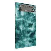 Dunkelgrüne Marmorbeschaffenheit Mini Klemmbrett (Schrägansicht)