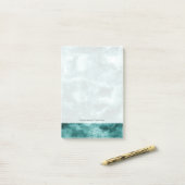 Dunkelgrüne Marmorbeschaffenheit Post-it Klebezettel (Auf Schreibtisch)