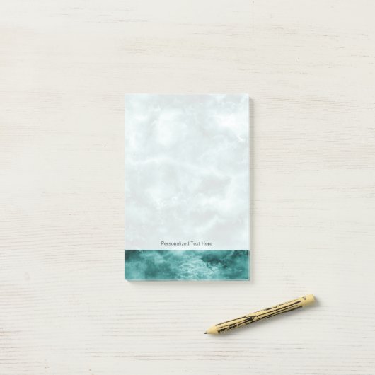 Dunkelgrüne Marmorbeschaffenheit Post-it Klebezettel (Auf Schreibtisch)