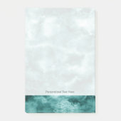 Dunkelgrüne Marmorbeschaffenheit Post-it Klebezettel (Vorderseite)