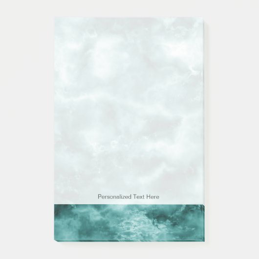 Dunkelgrüne Marmorbeschaffenheit Post-it Klebezettel (Vorderseite)