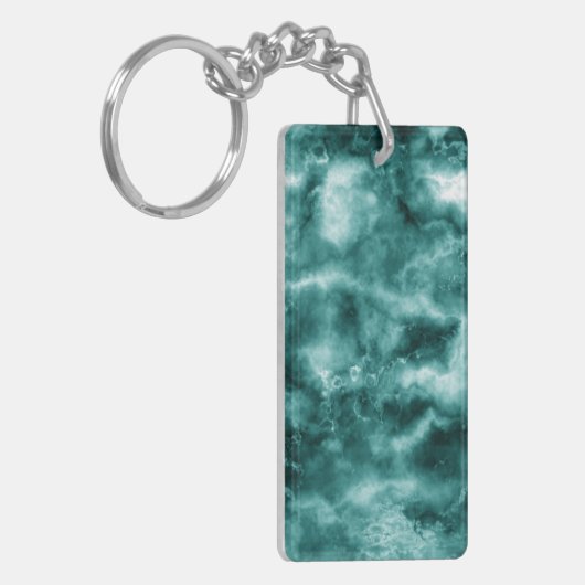 Dunkelgrüne Marmorbeschaffenheit Schlüsselanhänger (Vorderseite links)