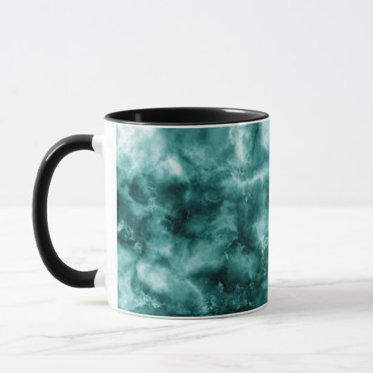 Dunkelgrüne Marmorbeschaffenheit Tasse (Links)