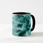Dunkelgrüne Marmorbeschaffenheit Tasse (VorderseiteRechts)