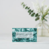 Dunkelgrüne Marmorbeschaffenheit Visitenkarte (Stehend Vorderseite)