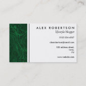 Dunkelgrüne Marmormalachit-Visitenkarte Visitenkarte (Rückseite)