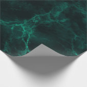 Dunkelgrüne Marmorstruktur Geschenkpapier (Ecke)