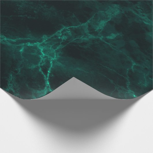 Dunkelgrüne Marmorstruktur Geschenkpapier (Ecke)