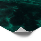 Dunkelgrüne Marmorstruktur Poster (Ecke)