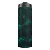 Dunkelgrüne Marmorstruktur Thermosbecher (Vorderseite)