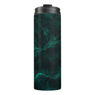 Dunkelgrüne Marmorstruktur Thermosbecher