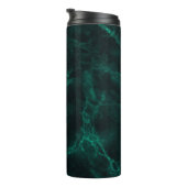 Dunkelgrüne Marmorstruktur Thermosbecher (Nach rechts gedreht)