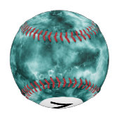 Dunkelgrüne Marmortextur Baseball (Rückseite)