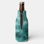 Dunkelgrüne Marmortextur Flaschenkühler (Flasche Rückseite)