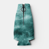 Dunkelgrüne Marmortextur Flaschenkühler (Rückseite)