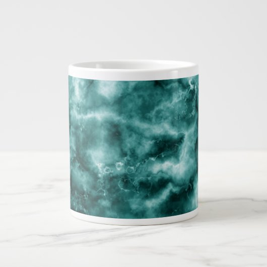 dunkelgrüne Marmortextur Jumbo-Tasse (Vorderseite)
