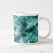 dunkelgrüne Marmortextur Jumbo-Tasse (Rechts)