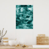 Dunkelgrüne Marmortextur Poster (Küche)