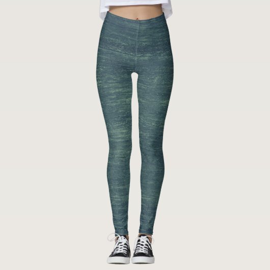 Dunkelgrüne Mauer Leggings (Vorderseite)