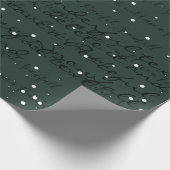 Dunkelgrüne Minimalistische, benutzerdefinierte Sk Geschenkpapier (Ecke)