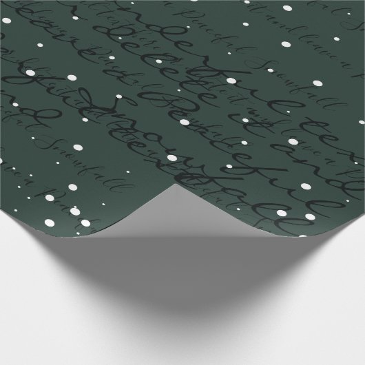 Dunkelgrüne Minimalistische, benutzerdefinierte Sk Geschenkpapier (Ecke)