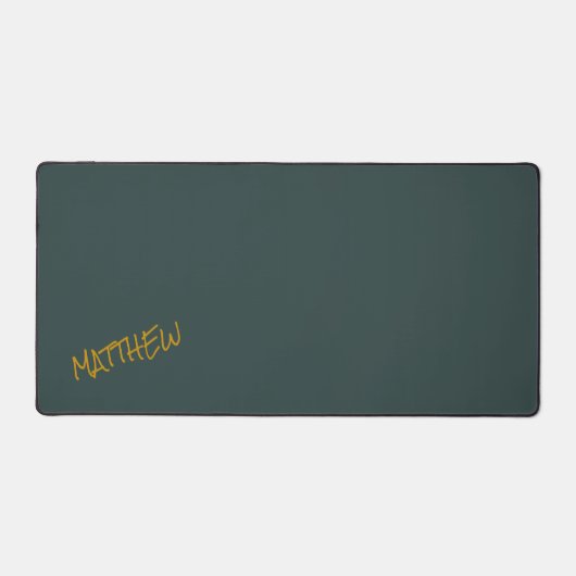 Dunkelgrüne, moderne Goldschrift Schreibtischunterlage (Vorderseite)