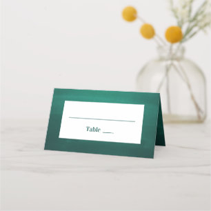 Dunkelgrüne, moderne Hochzeit. Einfache elegante s Platzkarte
