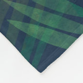 Dunkelgrüne Palmen Blätter Muster Fleecedecke (Ecke)