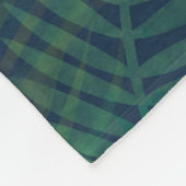 Dunkelgrüne Palmen Blätter Muster Fleecedecke (Ecke)