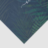 Dunkelgrüne Palmen Blätter Muster Seidenpapier (Ausschnitt)