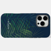Dunkelgrüne Palmwedel – Maßgeschneidert Case-Mate iPhone Hülle (Rückseite (Horizontal))