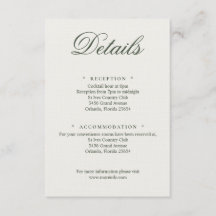 Dunkelgrüne Pflanzen-Hochzeits-Kalligrafie-Details