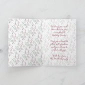 Dunkelgrüne Pine Needles Red Holly Berries Muster Karte (Innenseite)