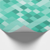 Dunkelgrüne Pixel Geschenkpapier (Ecke)