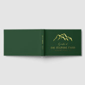 Dunkelgrüne rustikale Berggipfel-Hütte Gästebuch (Voll)