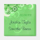 Dunkelgrüne Save the Date Kühlschrankmagnete Magnet (Vorne)