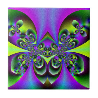 Dunkelgrüne Schmetterlinge Fliese