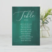 Dunkelgrüne Sitzkarte. Smaragdfarbene Hochzeit Einladung (Stehend Vorderseite)